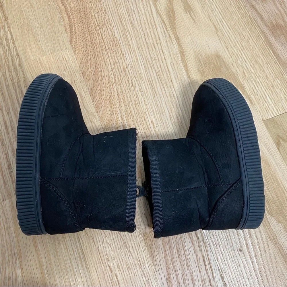 Cat & Jack Black Ankle Boots Sz 5 Kids Baby Girls